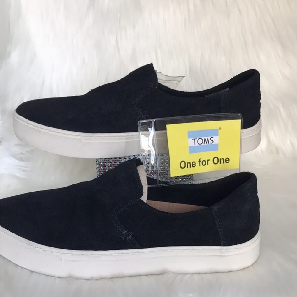 TOMS Lomas Men's Canvas Slip On Sneakers Sz9 black